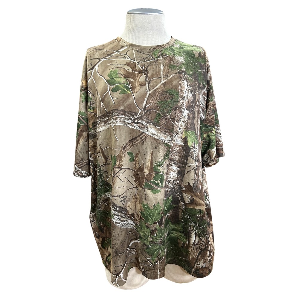 Guide Series Mens Realtree Xtra Green Camo T-Shirt 2XL Short Sleeve  Hunting